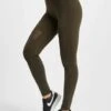 URBAN CLASSICS Damen Legging Tech Mesh In Olive