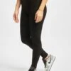 URBAN CLASSICS Damen Legging Ladies Imitation Suede In Schwarz