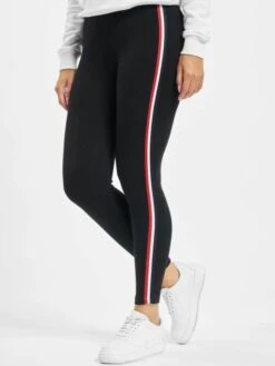 URBAN CLASSICS Damen Legging 3-Tone Tape In Schwarz