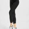URBAN CLASSICS Damen Legging High Waist Shiny Rib Pedal Pusher In Schwarz