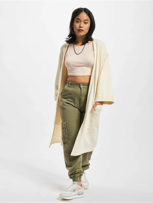 URBAN CLASSICS Damen Strickjacke Ladies Oversized Terry In Beige 1 URBAN CLASSICS Damen Strickjacke Ladies Oversized Terry In Beige