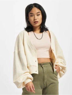 URBAN CLASSICS Damen Strickjacke Ladies Organic Oversized In Beige