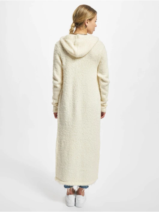 URBAN CLASSICS Damen Strickjacke Ladies Hooded In Beige 2 URBAN CLASSICS Damen Strickjacke Ladies Hooded In Beige – Bild 2