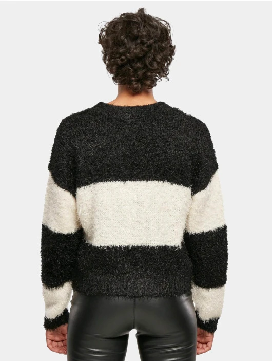 URBAN CLASSICS Damen Strickjacke Ladies Short Oversized Feather In Schwarz 2 URBAN CLASSICS Damen Strickjacke Ladies Short Oversized Feather In Schwarz – Bild 2