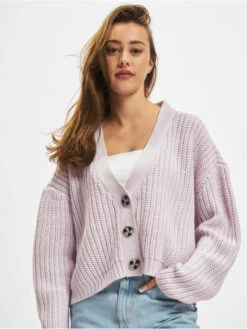 URBAN CLASSICS Damen Strickjacke Ladies Oversized In Violet