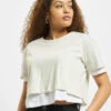 URBAN CLASSICS Damen T-Shirt Full Double Layered In Grau