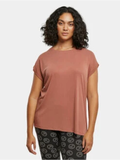 URBAN CLASSICS Damen T-Shirt Ladies Modal Extended Shoulder In Orange