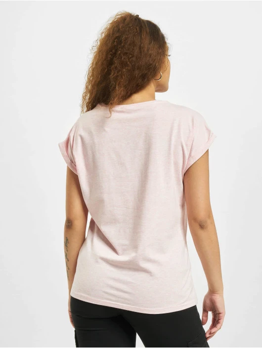 URBAN CLASSICS Damen T-Shirt Color Melange Extended Shoulder In Pink 2 URBAN CLASSICS Damen T-Shirt Color Melange Extended Shoulder In Pink – Bild 2