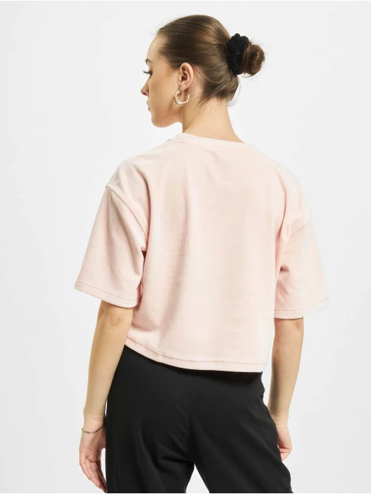 URBAN CLASSICS Damen T-Shirt Velvet Short Kimono In Rosa 2 URBAN CLASSICS Damen T-Shirt Velvet Short Kimono In Rosa – Bild 2