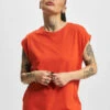 URBAN CLASSICS Damen T-Shirt Extended Shoulder In Rot