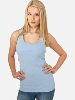 URBAN CLASSICS Damen Tank Tops Faded In Blau