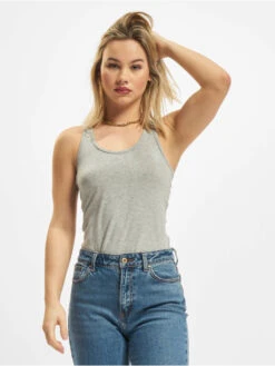 URBAN CLASSICS Damen Tank Tops Cutted Back In Grau