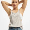 URBAN CLASSICS Damen Tank Tops Ladies Melange Burnout Loose In Grau