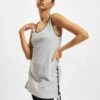 URBAN CLASSICS Damen Tank Tops Leather Imitation Side Knotted In Grau