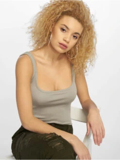 URBAN CLASSICS Damen Tank Tops Wide In Grau