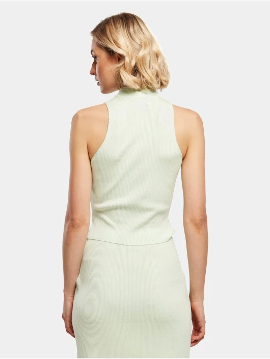 URBAN CLASSICS Damen Tank Tops Ladies Short Rib Knit In Grün 2 URBAN CLASSICS Damen Tank Tops Ladies Short Rib Knit In Grün – Bild 2