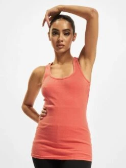 URBAN CLASSICS Damen Tank Tops Faded In Orange
