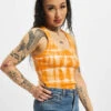 URBAN CLASSICS Damen Tank Tops Batik In Orange