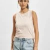 URBAN CLASSICS Damen Tank Tops Lace Up Cropped In Rosa