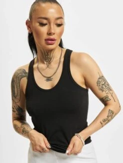 URBAN CLASSICS Damen Tank Tops Ladies Jersey In Schwarz