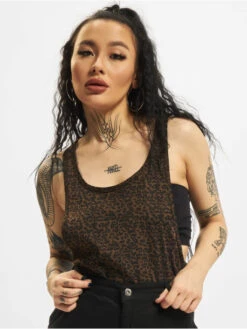 URBAN CLASSICS Damen Tank Tops Ladies Leo Loose In Schwarz