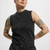 URBAN CLASSICS Damen Tank Tops Ladies Space Dye In Schwarz